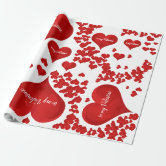 Valentine Candy, Heart Lollipop Wrapping Paper