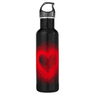 Red Heart Scratch Bottle