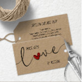 Made with Love Script Turquoise Craft Show Gift Tags