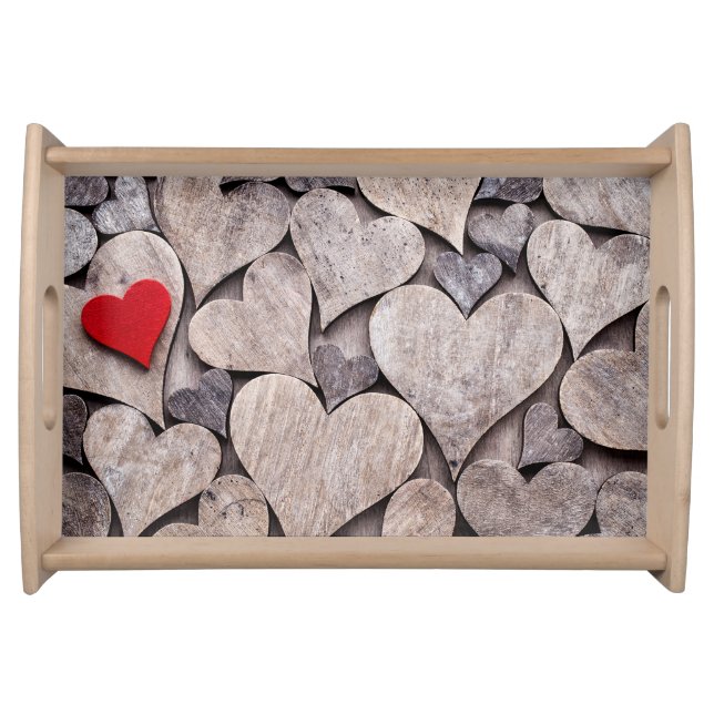 Red heart. serving tray (Front)