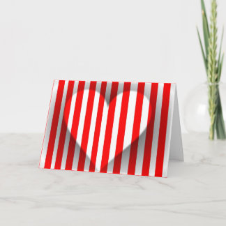 Red Heart Shadow Valentine Card