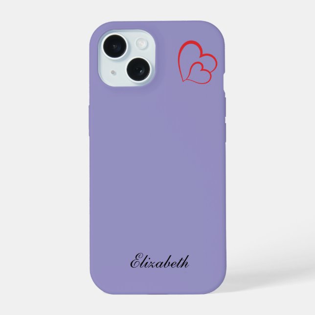 red heart shape colorful background personalized  iphone case (Back)