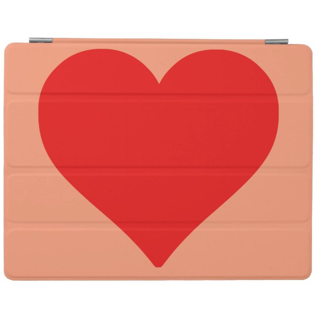 Red Heart Shape Love Classic Simple Minimalism iPad Smart Cover (Horizontal)