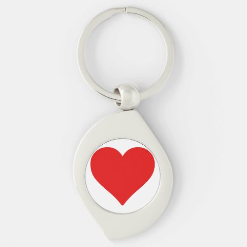 Red Heart Shape Love Classic Simple Minimalism Keychain