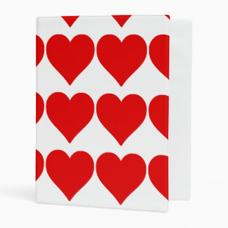 Red Heart Shape Love Classic Simple Minimalism Mini Binder