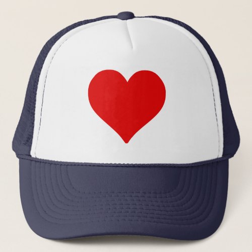 Red Heart Shape Love Classic Simple Minimalism Trucker Hat