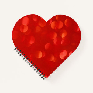 Red Heart-shape Spiral Notebook