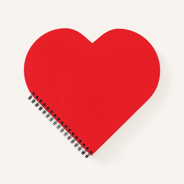 RED HEART SHAPED NOTEBOOK (Front)