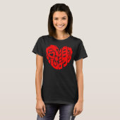 Red heart shaped thank you so much in kanji T-Shirt (Front Full)
