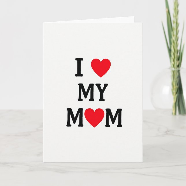 Red Heart Simple Love Card (Front)