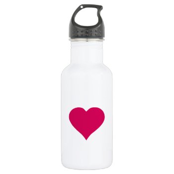 Red Heart Stainless Steel Water Bottle by inspirationzstore at Zazzle