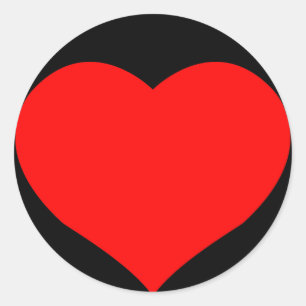 red heart sticker