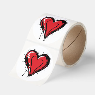 Red Heart Sticker – Spread Love Everywhere You Sti