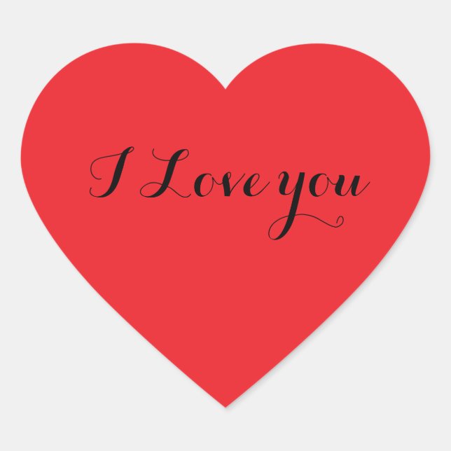 Red heart sticker template (Front)