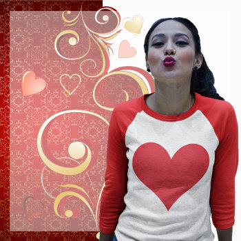 Red Heart T-shirt by shelbysemail2 at Zazzle