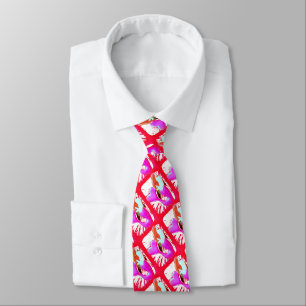 red heart-tail mermaid Thunder_Cove Neck Tie