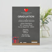 Red Heart Teacher Graduation Invitation (Standing Front)