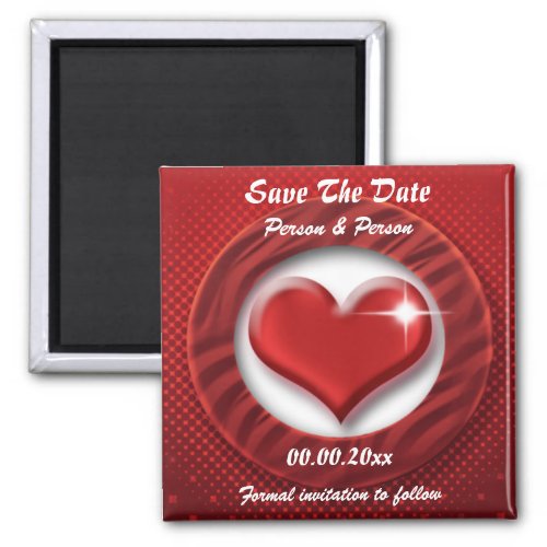 Red heart template magnets _ customizable