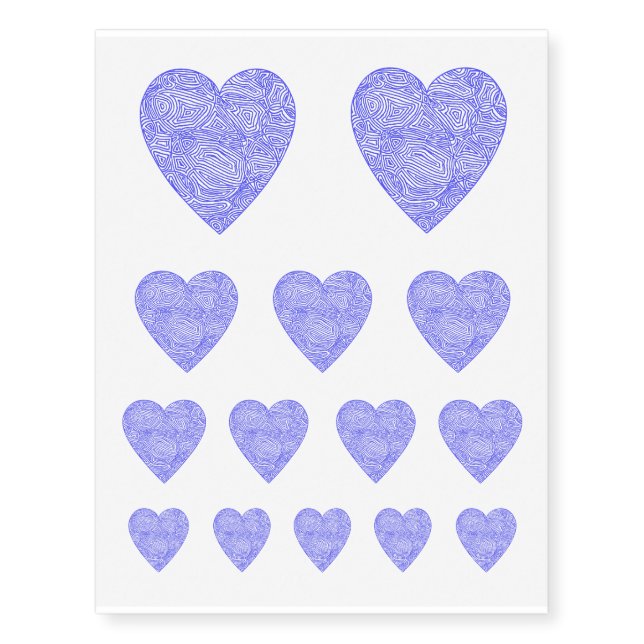 Red Heart Temporary Tattoos (Front)