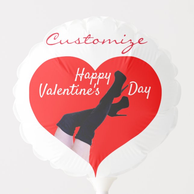 Red Heart Thigh-high Boots Valentine Thunder_Cove Balloon (Front)