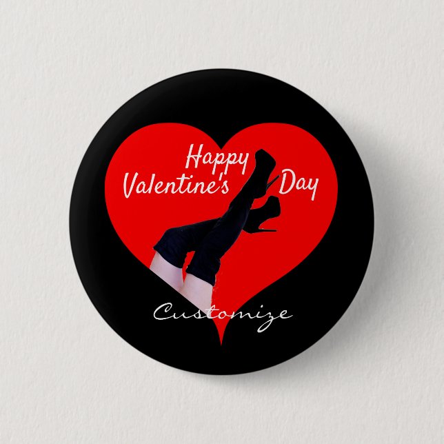 Red Heart Thigh-high Boots Valentine Thunder_Cove Button (Front)