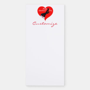 Red Heart Thigh-high Boots Valentine Thunder_Cove Magnetic Notepad
