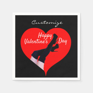 Red Heart Thigh-high Boots Valentine Thunder_Cove Napkins