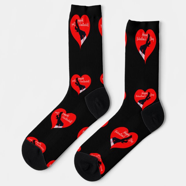 Red Heart Thigh-high Boots Valentine Thunder_Cove Socks (Left)