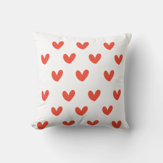 Red Heart Throw Pillow