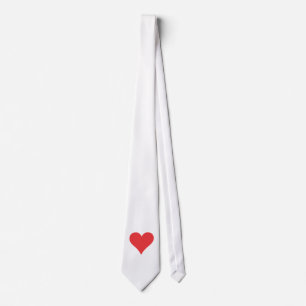 Red heart tie
