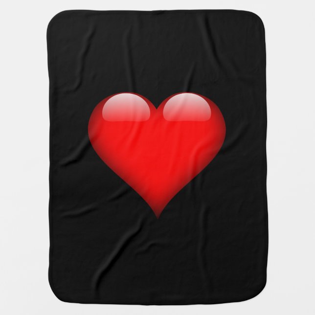 Red Heart Trendy Love Wedding Baby Blanket (Front)