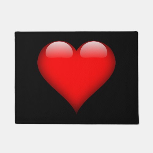 Red Heart Trendy Love Wedding Doormat