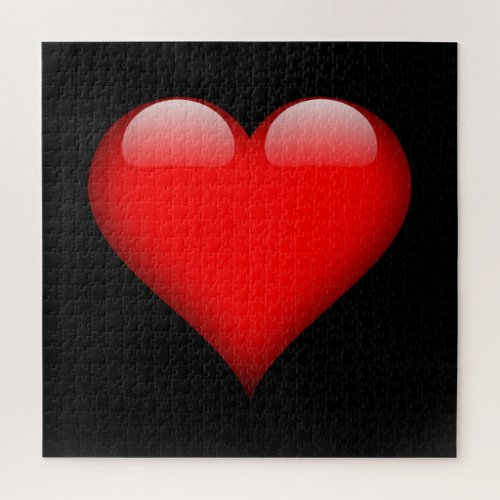 Red Heart Trendy Love Wedding Jigsaw Puzzle