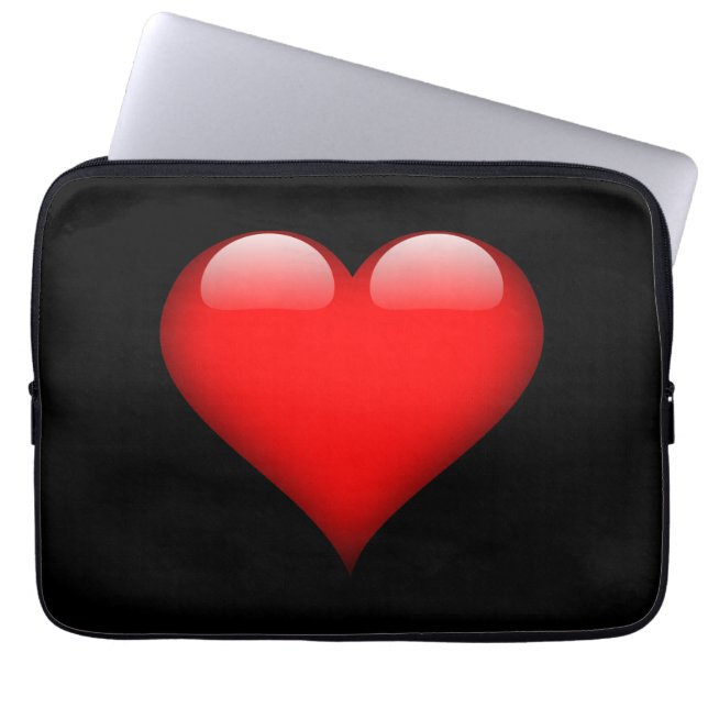 Red Heart Trendy Love Wedding Laptop Sleeve (Front)