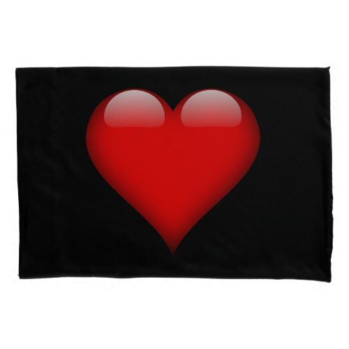 Red Heart Trendy Love Wedding Pillow Case