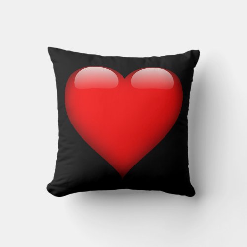 Red Heart Trendy Love Wedding Throw Pillow