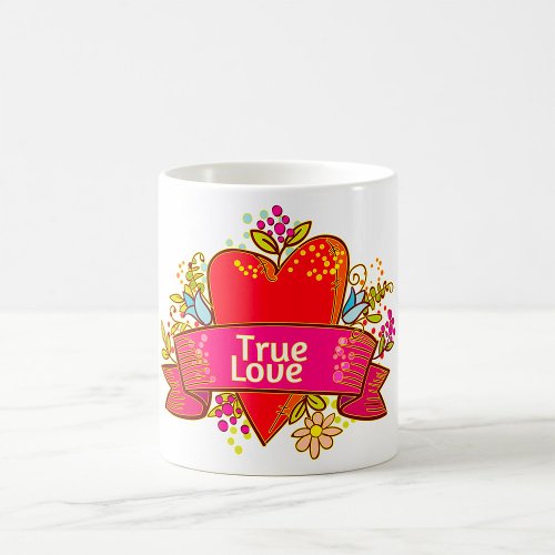 Red Heart True Love Coffee Mug
