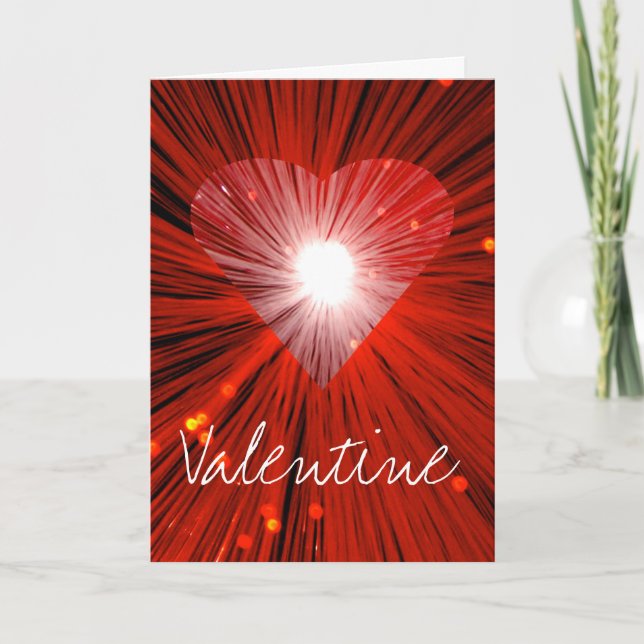 Red Heart 'Valentine...be mine' greetings card (Front)
