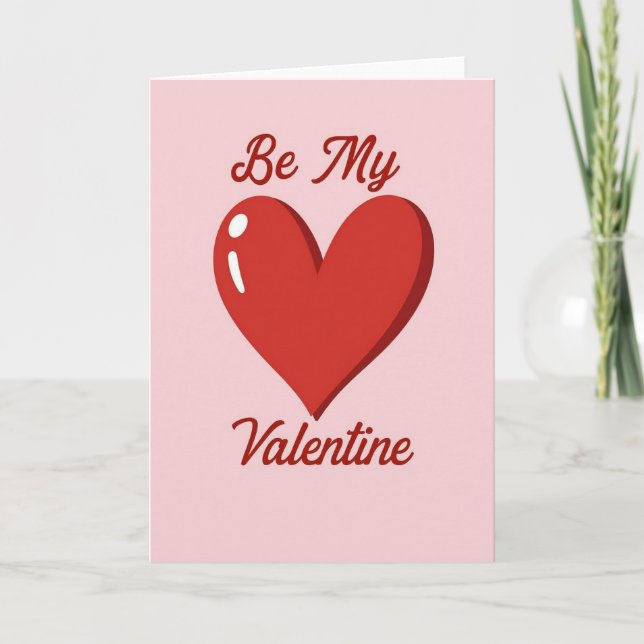 Red Heart Valentine Card (Front)