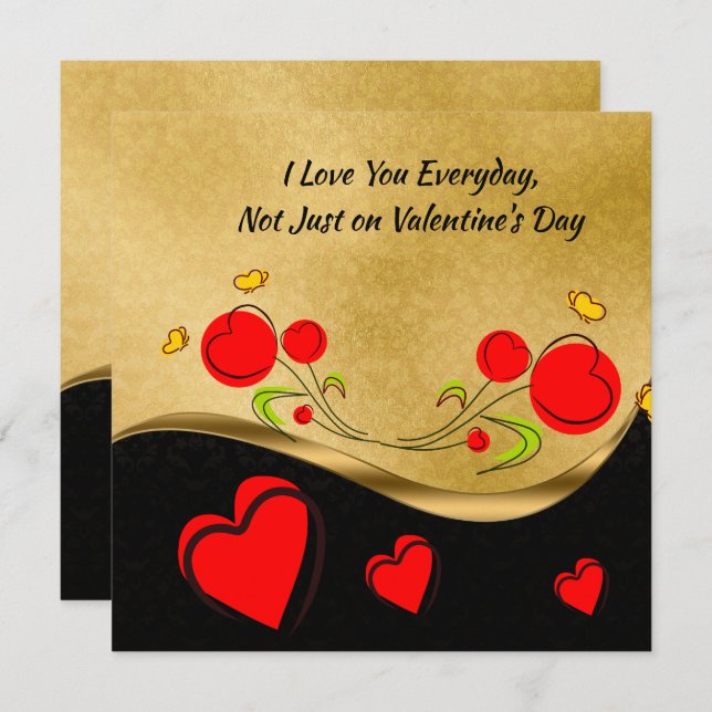 Red heart Valentine Card (Front/Back)