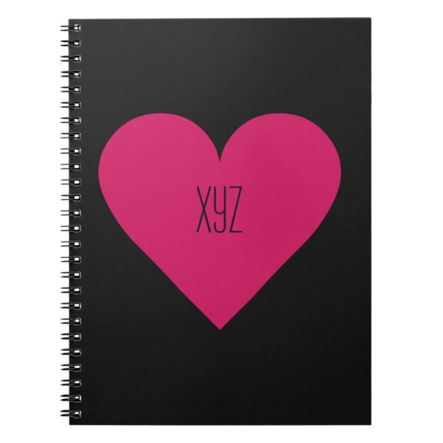 Red Heart Valentine custom notebook (Front)