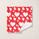Red Heart Valentine Retro Colorful Love Gift Wash Cloth at Zazzle