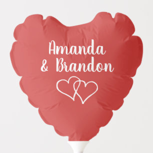 Red heart Valentine's Day air and helium balloons