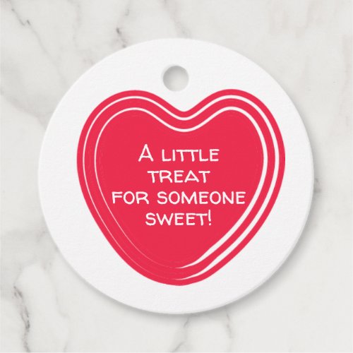 Red Heart Valentines Day Little Sweet Treat Favor Tags
