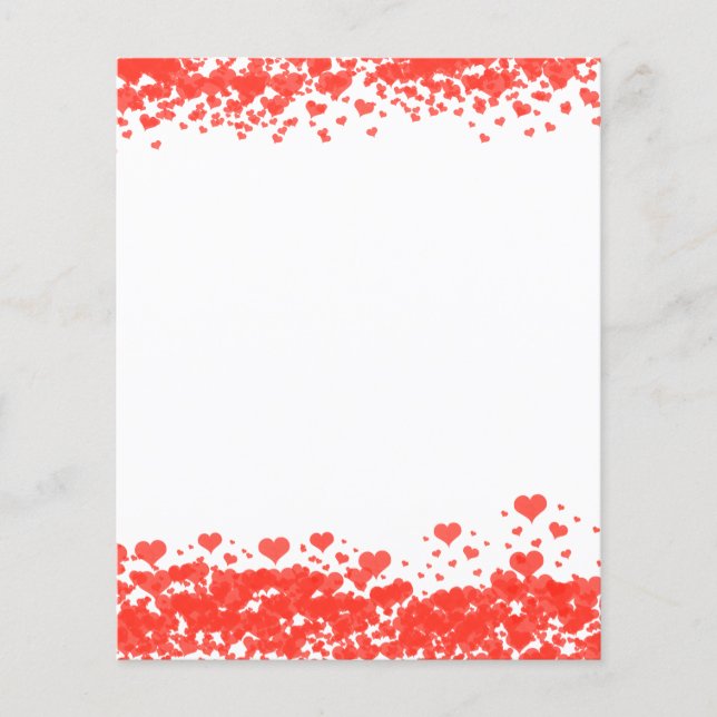 Red Heart Valentine's Day Scrapbook Paper (Front)