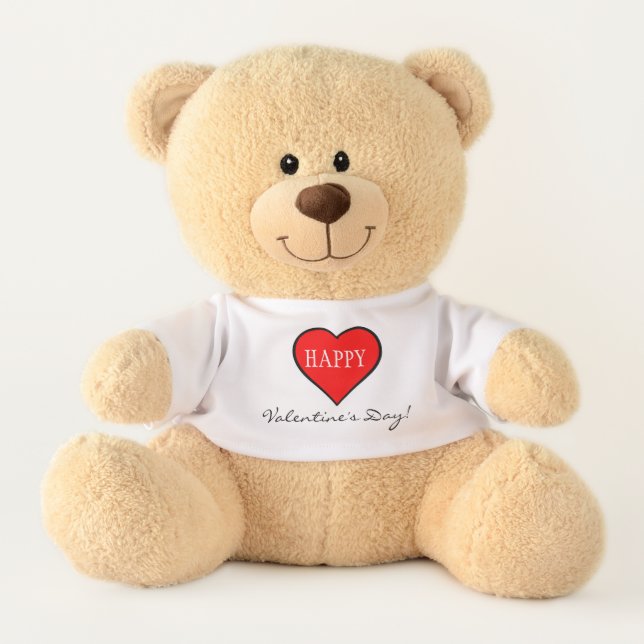 Red Heart Valentine's Day Teddy Bear (Front)