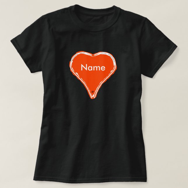 Red heart waiting for a name T-Shirt (Design Front)