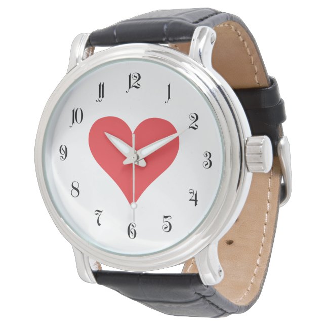 Red heart watch (Angled)