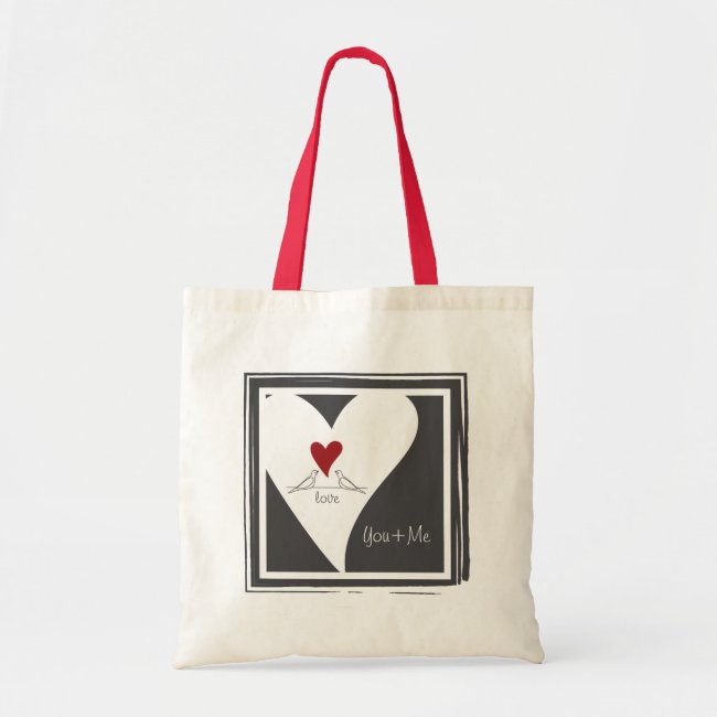 Red Heart White Doves In Love Rustic Modern Custom