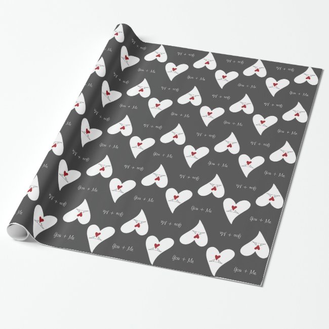 Red Heart White Doves In Love Rustic Modern Custom